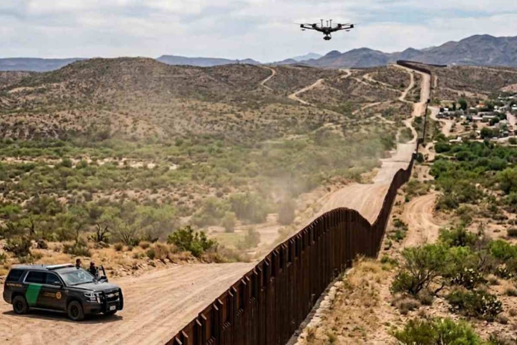 Drones, cámaras y torres: El blindaje que USA muestra en la frontera tras el caso Salgado