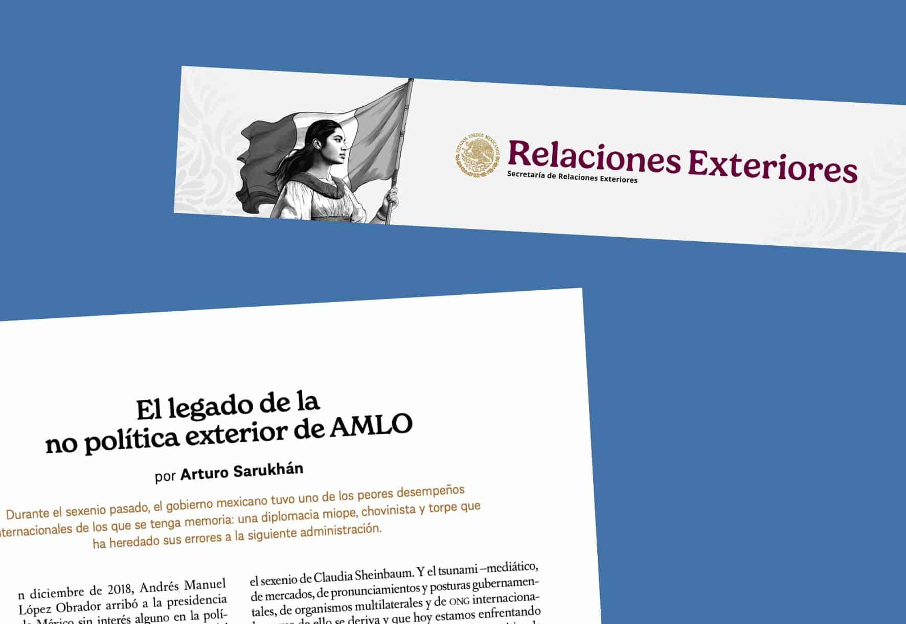 Respuesta de Arturo Sarukhán a la Secretaría de Relaciones Exteriores