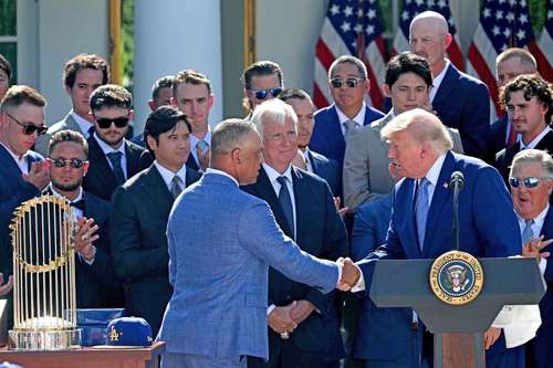 Trump recibió a los Dodgers