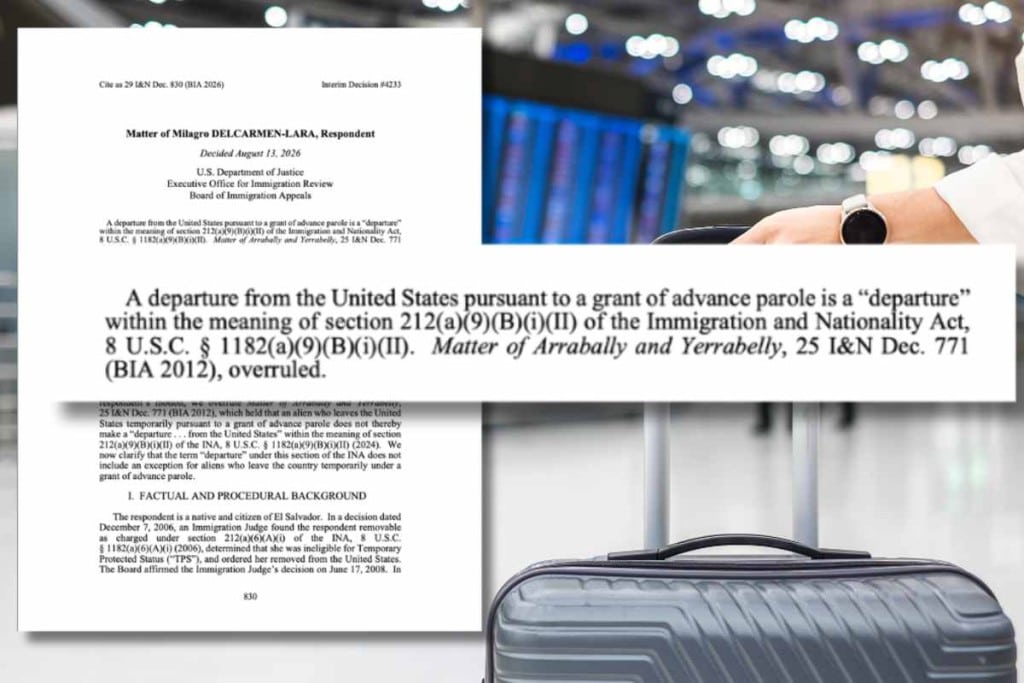 Beneficiarios de DACA que salen de USA con advance parole pueden tener problemas al regresar