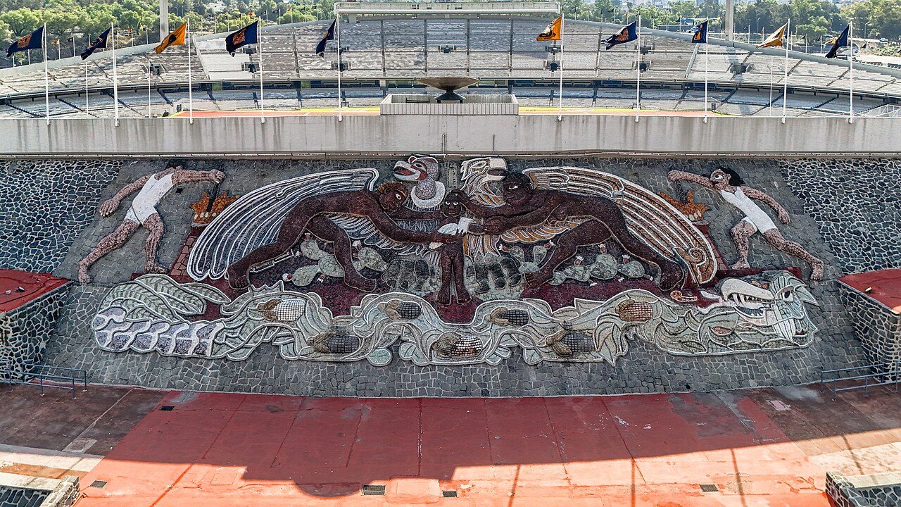 El mural inconcluso de Diego Rivera en el Estadio de CU: así era la obra monumental que nunca terminó