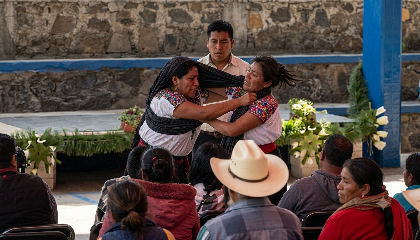 El Pirí, el baile chiapaneco donde dos mujeres se desgreñan por celos