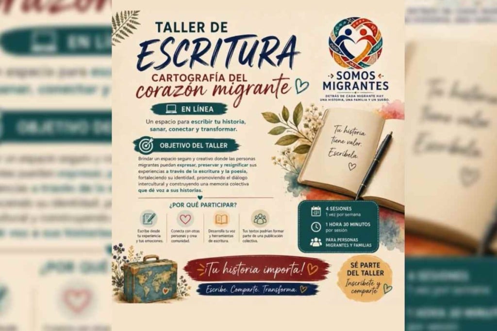 Inscríbete al taller gratuito de escritura en línea para migrantes