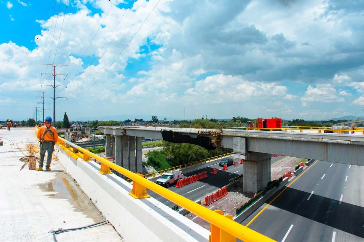 Puente La Mexiquense llega a su etapa final: la nueva conexión hacia el AIFA ya supera el 92%
