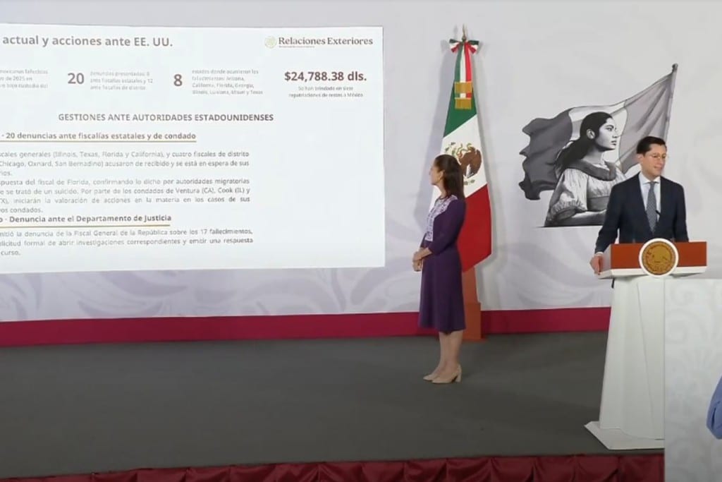 SRE destinó 24 mil 788 dólares para repatriar restos de 7 de los 17 mexicanos fallecidos bajo custodia de ICE