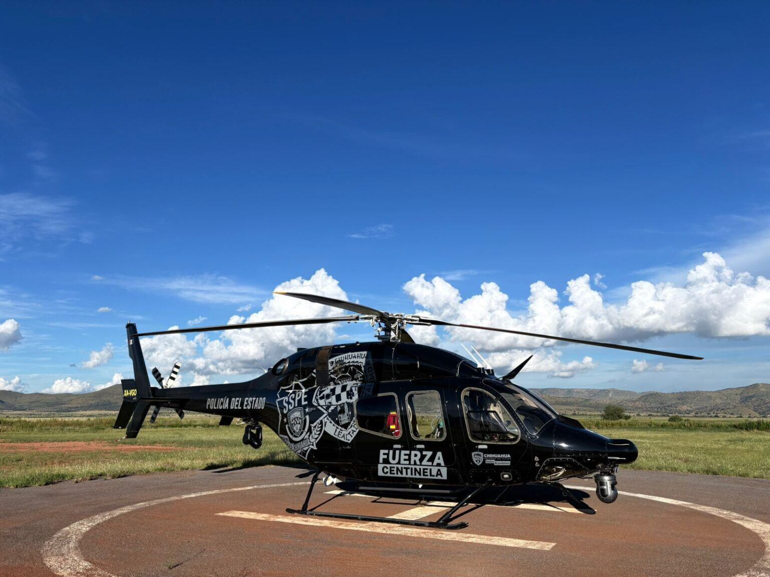 Atacan a balazos helicóptero de Seguridad Pública en Chihuahua; hay un agente herido (VIDEO)