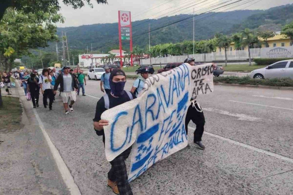 Caravana migrante “fe y esperanza” llega a Tapachula, Chiapas