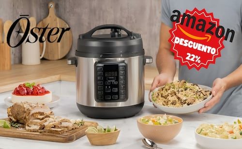 Cocina en minutos y ahorra gas; la multiolla Oster Turbo de 7.5 Litros con 14 funciones en oferta