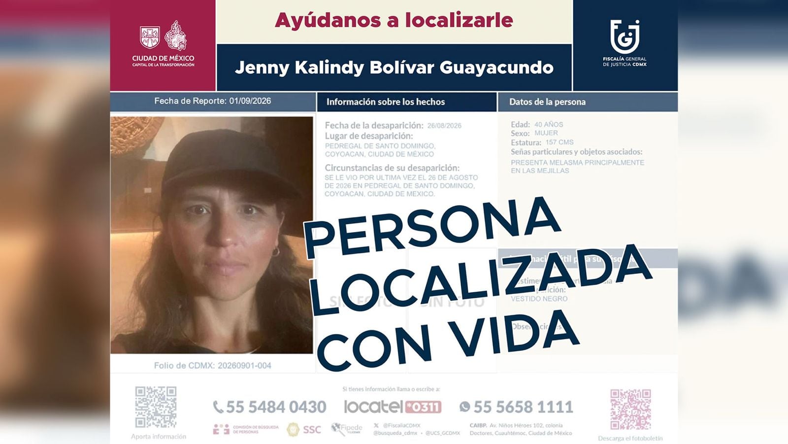 El misterio de la desaparición de la ecuatoriana, Jenny en CDMX: desorientada y extraviada por 10 días