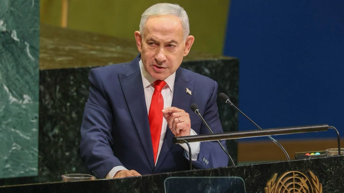 Entre abucheos y una sala vacía: Netanyahu defiende a Israel en su discurso ante la ONU