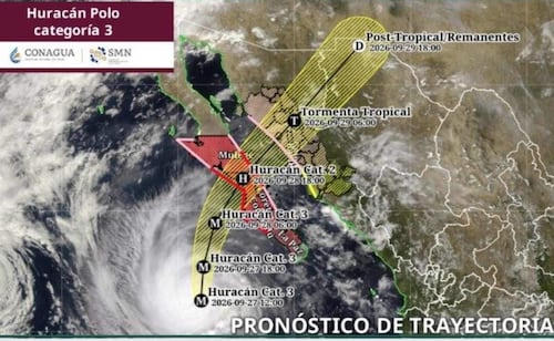 Huracán Polo amenaza con tocar tierra en Baja California Sur; sigue EN VIVO su avance y efectos