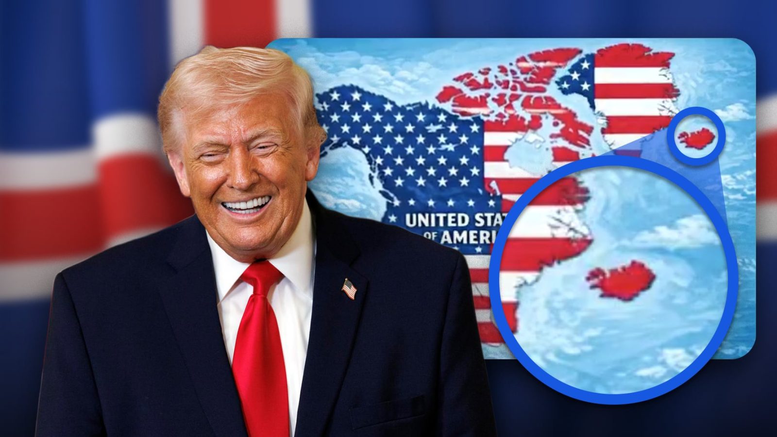 ‘Inaceptable’: Islandia reclama a EU por mapa de Trump que muestra al país bajo la bandera estadounidense