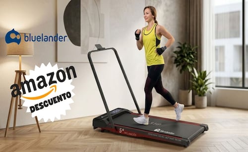 ¡La caminadora plegable Bluelander está en oferta!; logra tus 10 mil pasos sin salir de casa