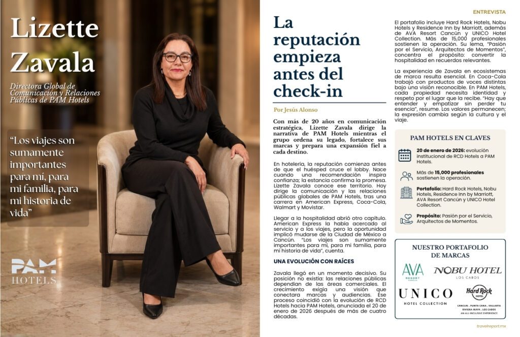 Lizette Zavala: estrategia de marca en PAM Hotels