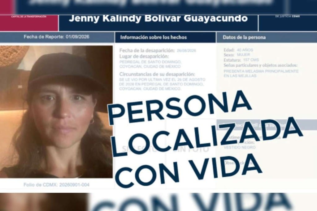 Localizan con vida a Jenny Kalindy, migrante ecuatoriana desaparecida en CDMX