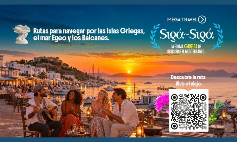 Mega Travel presenta su nuevo crucero por las Islas Griegas al estilo Sigá Sigá