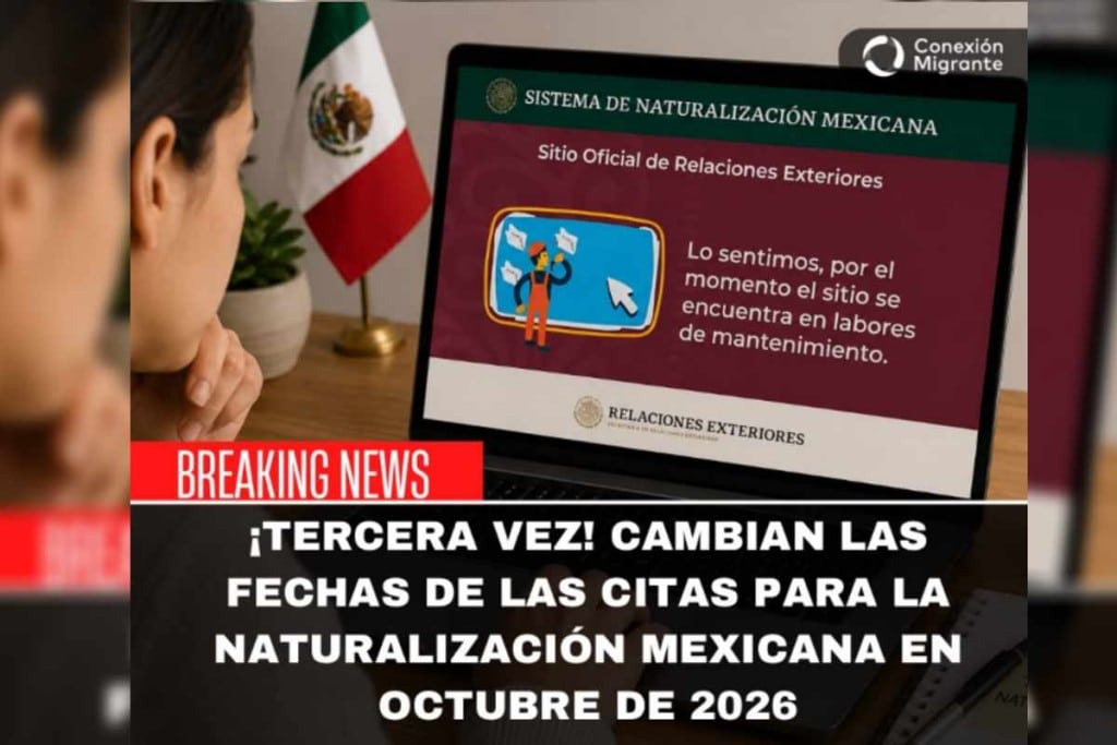 ¡Otra vez! Cambian las fechas de las citas para la naturalización mexicana en octubre de 2026