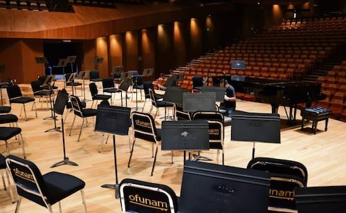 Presentan trabajos de remodelación de la Sala Nezahualcóyotl del CCU de la UNAM