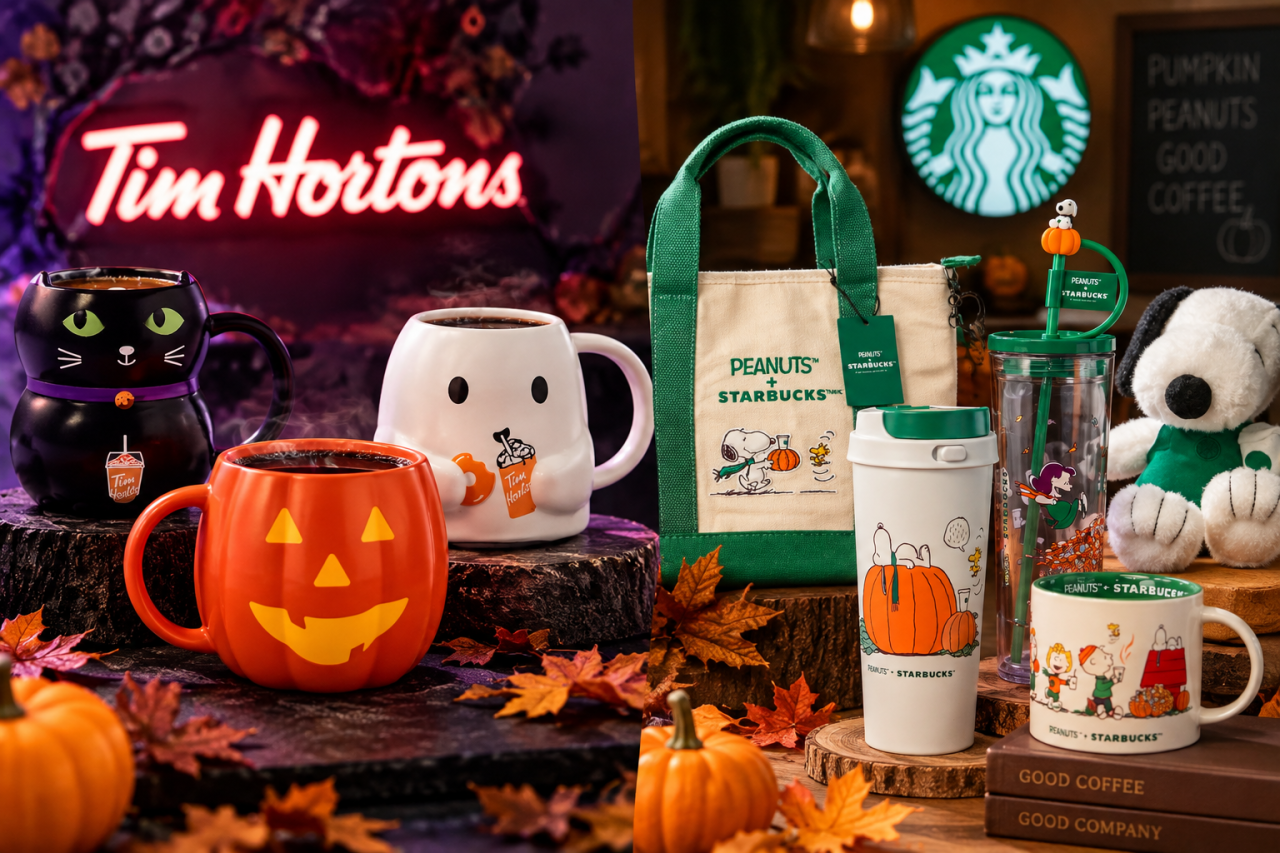 Tim Hortons reta a Starbucks con tazas de Halloween y se adelanta al vaso de Snoopy