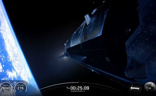 VIDEOS: SpaceX coloca Starship en órbita por primera vez; inicia despliegue de satélites de internet