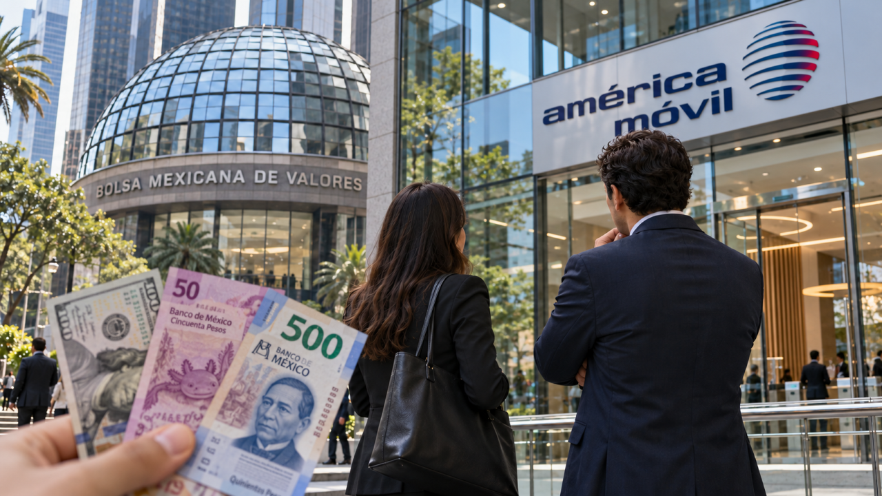 América Móvil impulsa a la BMV sobre los 70,000 puntos; el peso cae a 18.68 por dólar