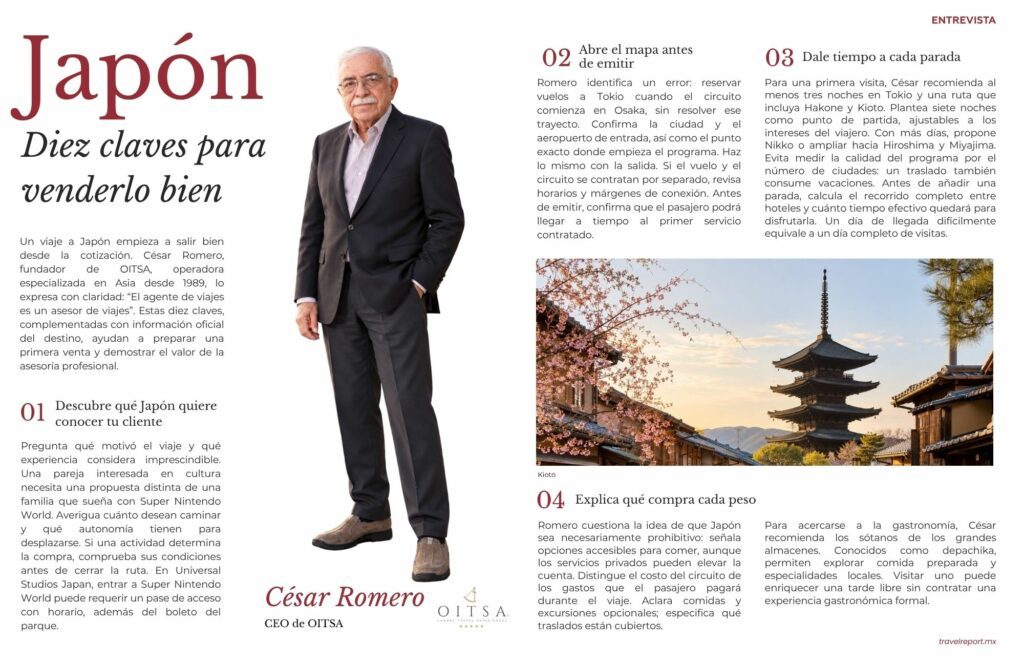 César Romero: Japón por primera vez