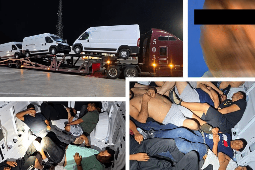 Detienen a “coyote” con 23 inmigrantes ocultos en camionetas en Texas