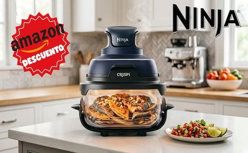 Dile adiós al teflón y a los químicos; la freidora de aire de vidrio Ninja Crispi cae 30% en Amazon