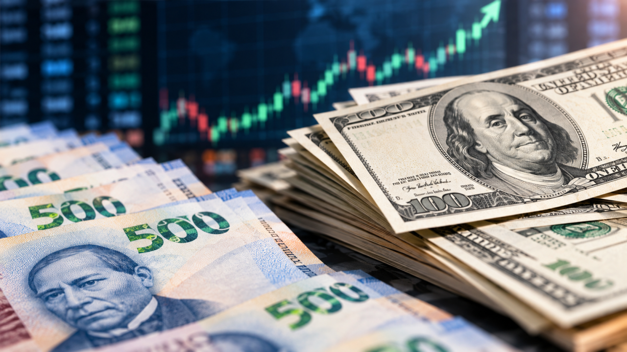 El peso mexicano se encamina a una depreciación semanal de 1.2% frente al dólar