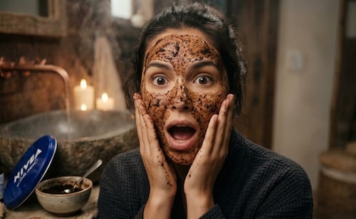 Exfoliación casera para la piel; los beneficios de combinar crema Nivea con café molido