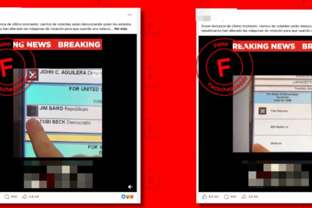 No, estos videos de máquinas de votación que supuestamente cambian votos no son actuales: fueron publicados en 2018 y 2019