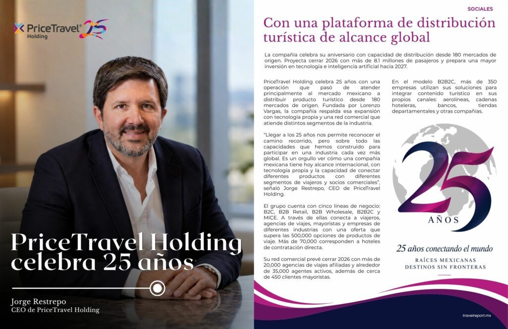 PriceTravel Holding celebra 25 años