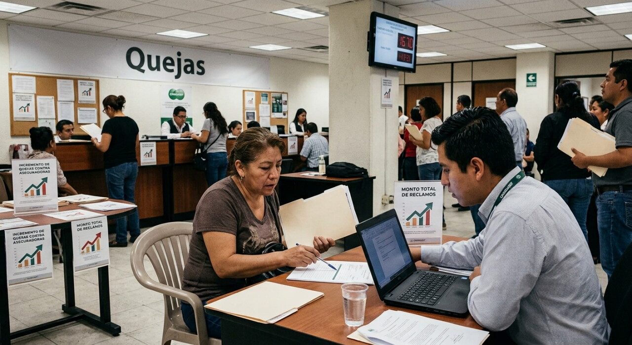 Quejas contra aseguradoras en México crecen 7.76% y los reclamos suman 2,386 mdp