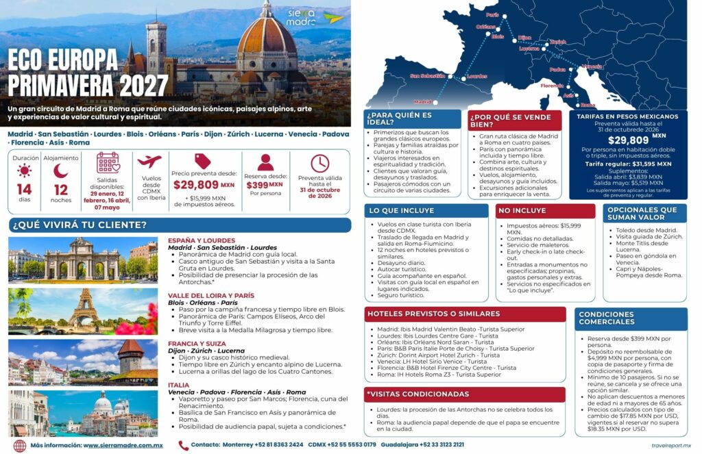 SIERRA MADRE: ECO EUROPA PRIMAVERA 2027