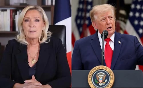 Trump afirma que Marine Le Pen representa la voz conservadora de Francia; considera que respaldarla podría instrumentalizar su figura