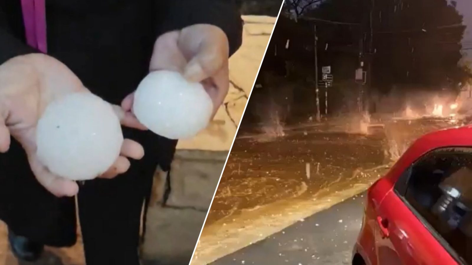 VIDEOS: Tormenta de granizo gigante golpea Asunción, Paraguay, y provoca daños en autos y viviendas